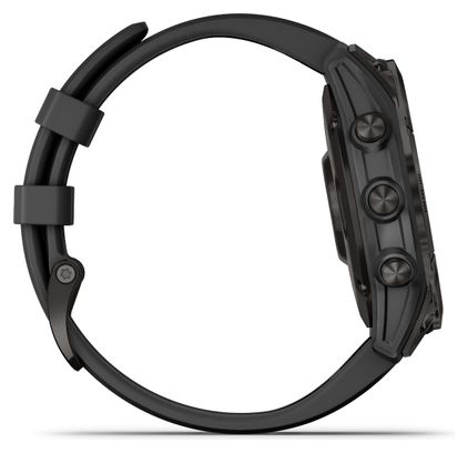 Wiederaufbereitetes Produkt - Garmin Fenix 7 Sapphire Solar Titanium Sportuhr Schwarz