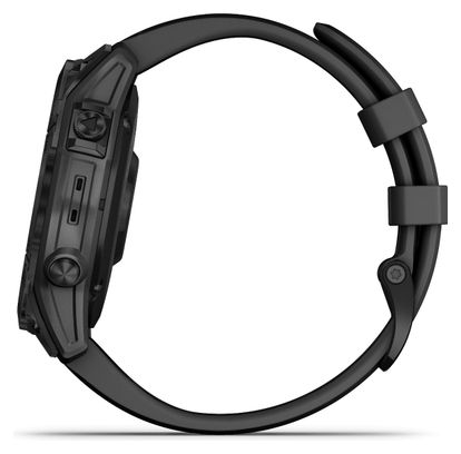 Wiederaufbereitetes Produkt - Garmin Fenix 7 Sapphire Solar Titanium Sportuhr Schwarz