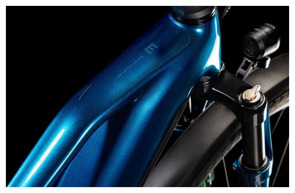Cube Kathmandu Hybrid EX 800 Trapezio Bicicletta ibrida elettrica Shimano Cues 11S 800 Wh 700 mm Blu elettrico 2025