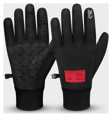 Gants vélo d'hiver Cyclisme Homme et Femme DW Barrow Noir