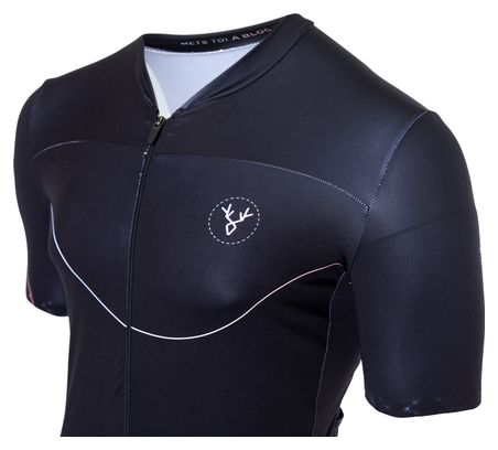 Maillot Manches Courtes LeBram Roselend Noir Coupe Ajustée