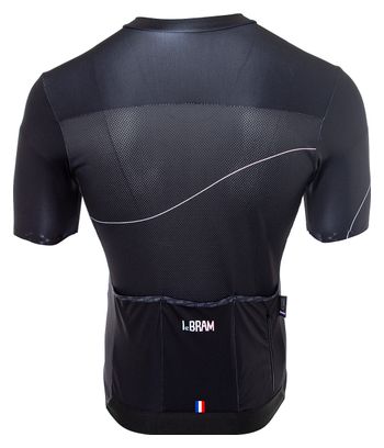 Maillot Manches Courtes LeBram Roselend Noir Coupe Ajustée