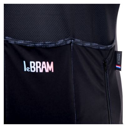 Maillot Manches Courtes LeBram Roselend Noir Coupe Ajustée