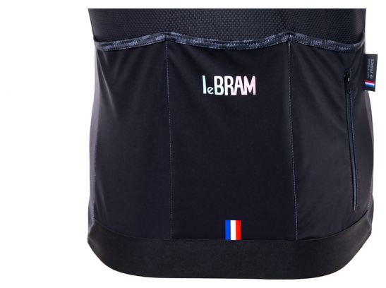 Maillot Manches Courtes LeBram Roselend Noir Coupe Ajustée