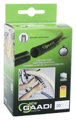 CHAMBRE A AIR VELO POUR VAE-E-BIKE 20 x 1.90-2.10 RUBENA-GAADI (50-54-406) VALVE STANDARD (PERMET DE MONTER LA CHAMBRE A