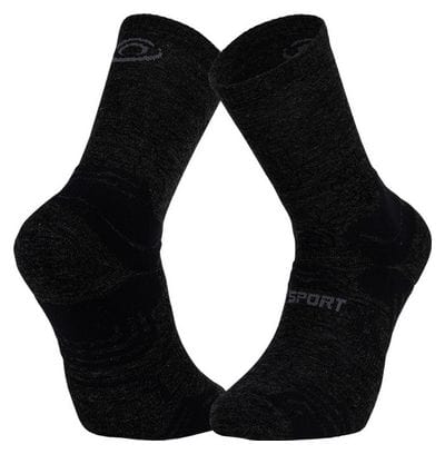 Bv Sport Trek Double GR Haute Merinos Antracite Black / Grey socks