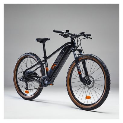 Rockrider E ST 500 26'' Hardtail Electric Mountain Bike, Ages 9–12, Black - Refurbished Product