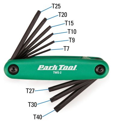 Park Tool FWS-2 Fold-Up Wrench Set Allen and Torx