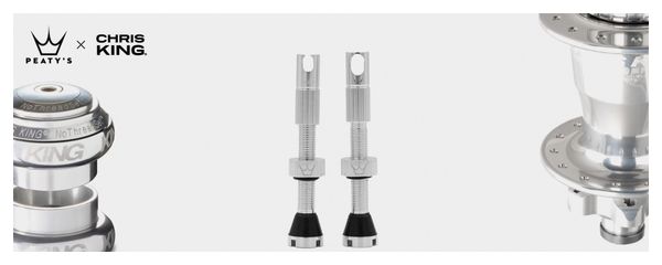 Peaty's x Chris King MK2 Tubeless Valves 42mm Silver