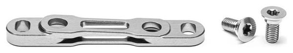 Adaptador de titanio para pinza de freno delantero Specialized SL8 Sram Flat Mount 140/160 mm absoluteBLACK Gris