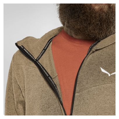 Heren Salewa Puez Rocca Beige Fleece Jas
