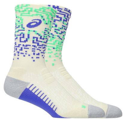 Asics Performance Run Crew sokken Wit/Groen/Paars