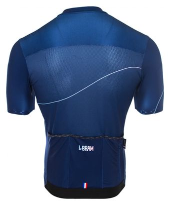 Maillot Manches Courtes LeBram Roselend Bleu Coupe Ajustée