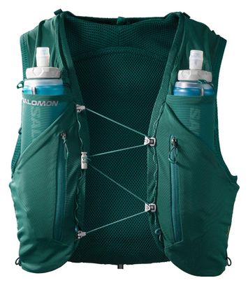 Salomon ADV Skin 12 Hydration Bag + Flasks Green Unisex L