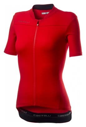 Castelli Anima 3 Women Short Sleeve Jersey Red Black