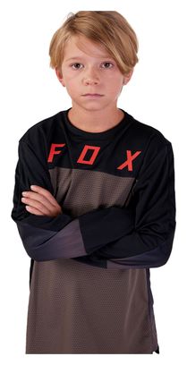 Fox Junior Defend Race Long Sleeve Jersey Brown