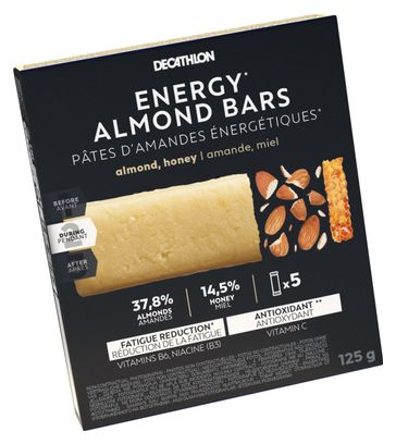 Barres énergétiques Decathlon Nutrition Pâte d'amande 5x25g