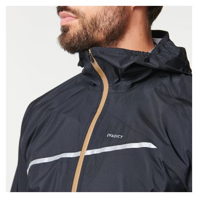 Veste trail imperméable Kiprun Rain 500 Noir
