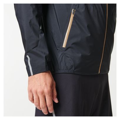 Veste trail imperméable Kiprun Rain 500 Noir