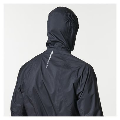 Veste trail imperméable Kiprun Rain 500 Noir