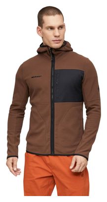 Sudadera polar Mammut Tamaro ML con capucha, marrón, para hombre