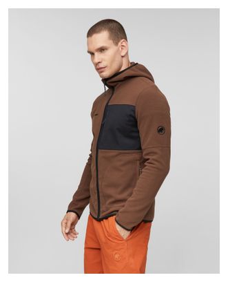 Sudadera polar Mammut Tamaro ML con capucha, marrón, para hombre