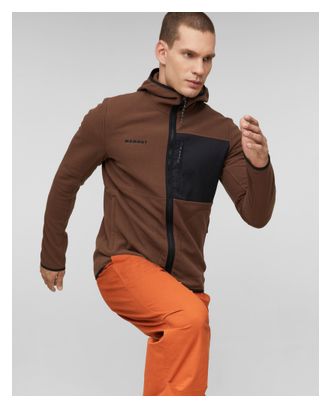 Sudadera polar Mammut Tamaro ML con capucha, marrón, para hombre