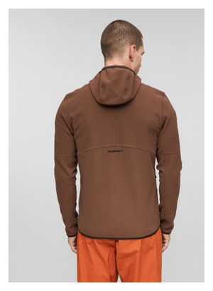 Sudadera polar Mammut Tamaro ML con capucha, marrón, para hombre