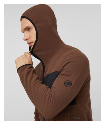 Sudadera polar Mammut Tamaro ML con capucha, marrón, para hombre