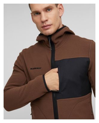 Sudadera polar Mammut Tamaro ML con capucha, marrón, para hombre