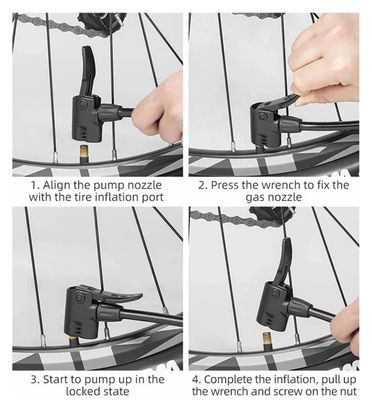 Pompe à pied portable 100 PSI haute pression pour vélo