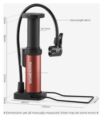 Pompe à pied portable 100 PSI haute pression pour vélo