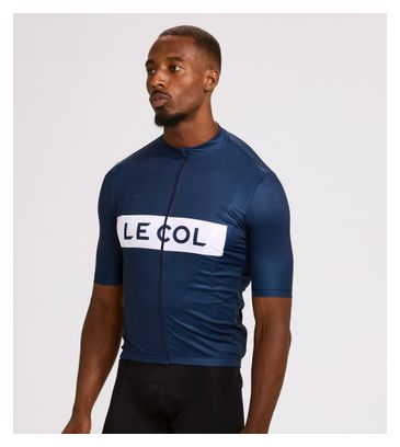Herentrui met korte mouwen Le Col Sport Logo Blauw/Wit