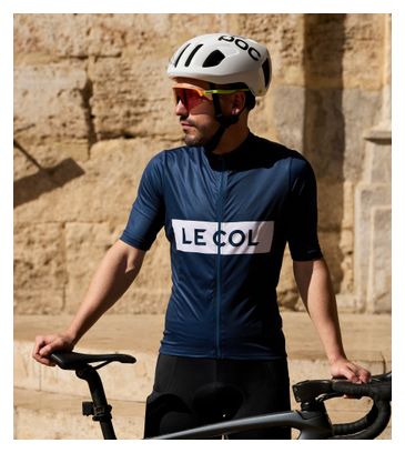 Herentrui met korte mouwen Le Col Sport Logo Blauw/Wit