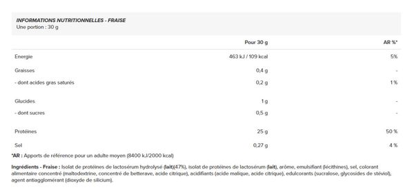 Iso-100 Hydrolyzed (932g) - Dymatize - Fraise - Whey Hydrolysée