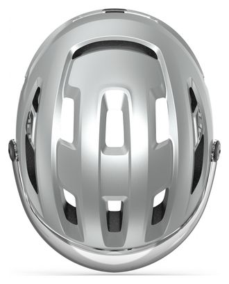 Casque MET Intercity Mips Argent Réfléchissant Mat