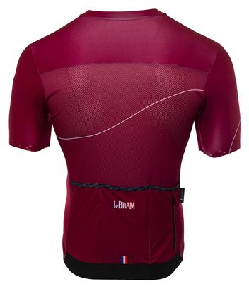 LeBram Roselend Burdeos Maillot de manga corta ajustado