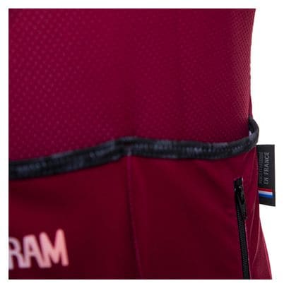 LeBram Roselend Bordeaux Short Sleeve Jersey Fitted