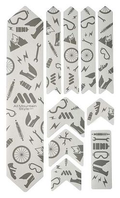 TODO EL ESTILO DE MONTAÑA Joyride XL Kit de protector de marco 10 piezas - Gris