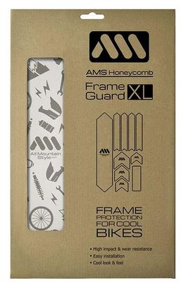 TODO EL ESTILO DE MONTAÑA Joyride XL Kit de protector de marco 10 piezas - Gris