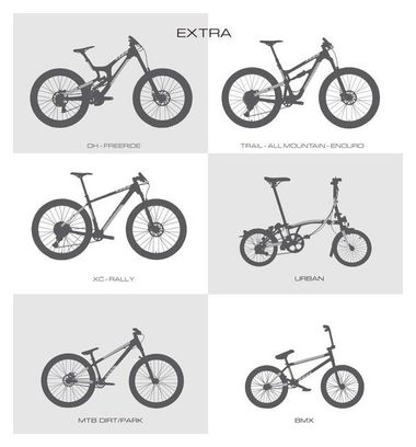 TODO EL ESTILO DE MONTAÑA Joyride XL Kit de protector de marco 10 piezas - Gris