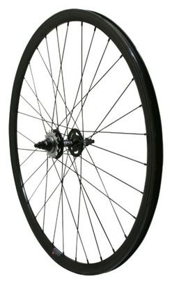 ROUE ROUTE - FIXIE - PISTE P2R 30mm NOIR ARRIERE DOUBLE FILETAGE AVEC PIGNON 16DTS