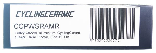 RadfahrenCeramic Jockey Wheels Sram 9 / 10s Rot