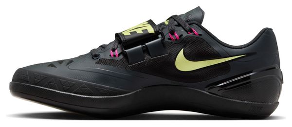 Unisex-Leichtathletikschuhe Nike Zoom Rotational 6 Schwarz Rosa Gelb