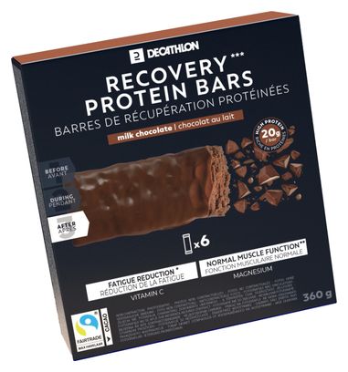 Aptonia Nutrition Barrita de recuperación proteica de chocolate con leche 6x60g
