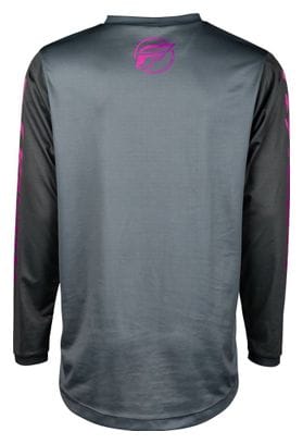 Fly F-16 Children's Long Sleeve Jersey Grey/Charcoal/Pink