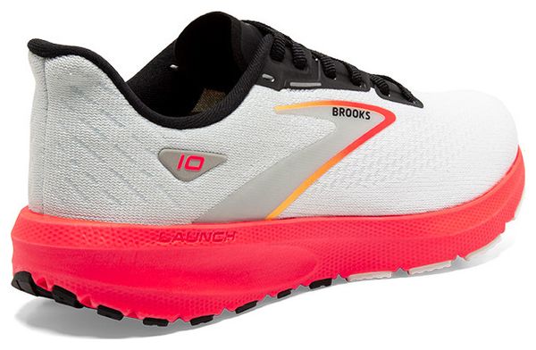 Chaussures Running Brooks Launch 10 Blanc Rouge Homme