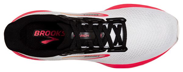 Chaussures Running Brooks Launch 10 Blanc Rouge Homme