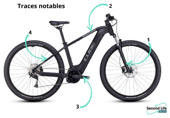 Produit Reconditionné - VTT Électrique Semi-Rigide Cube Reaction Hybrid Performance 625 Shimano Alivio 9V 625 Wh 29'' Noir 2023