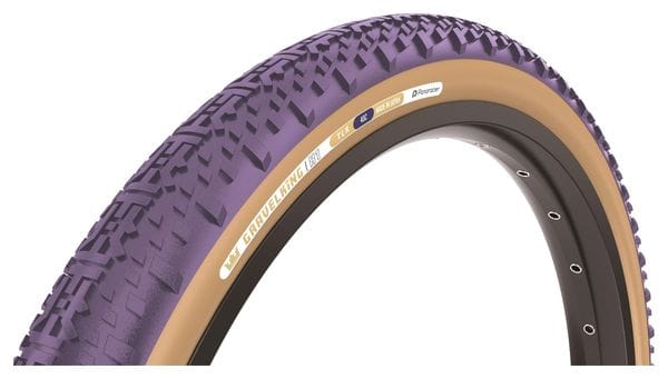 Pneu Gravel Panaracer GravelKing X1 Limited Color Edition 700 mm Tubeless Ready Souple ZSG Gravel Compound BeadLock TuffTex Violet Flancs Beiges